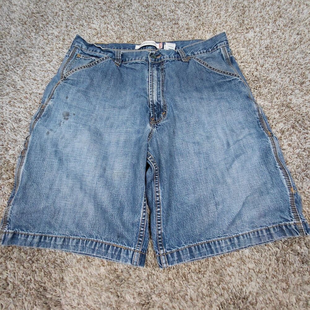 Vintage Levis Carpenter Jean Shorts Mens 38 Baggy Jorts Y2K Skate Denim Punk
